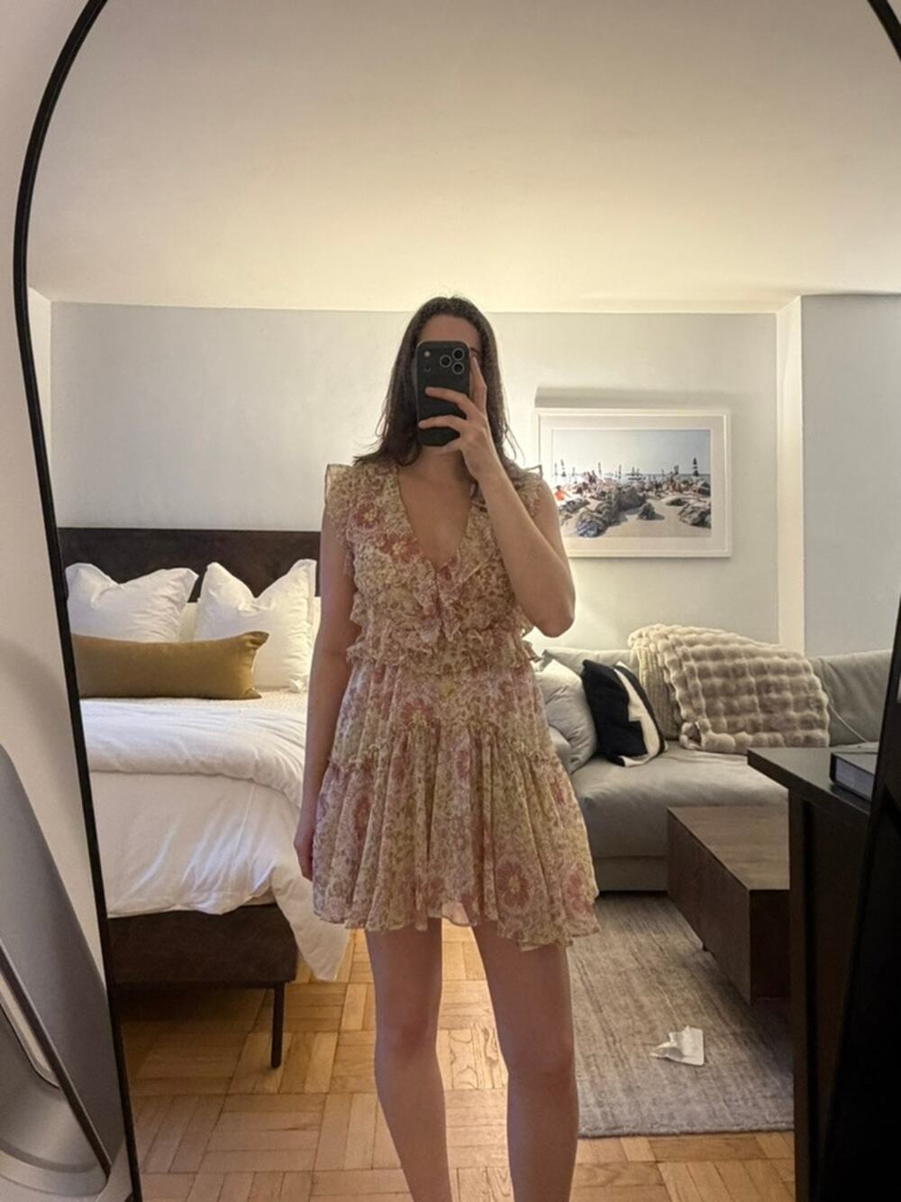 Misa floral dress with cut outs